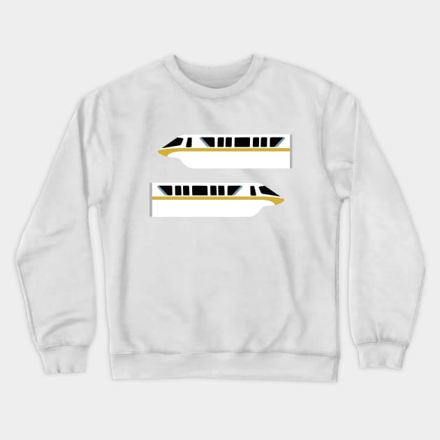 Minimal Monorail Gold Crewneck Sweatshirt by FandomTrading